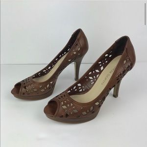 Franco Sarto stacked wood heels